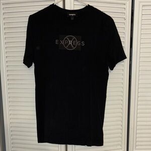 Express Black Short Sleeve Logo Tee